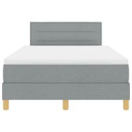 Легло с пружинирана основа Светлосиво 120 x 200 cm текстил