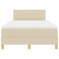 Легло с пружинирана основа с матрак Крем 120 x 200 cm текстил