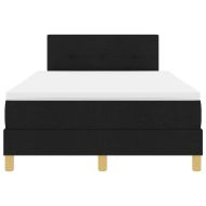 Легло с пружинирана основа с матрак Черно 120 x 190 cm текстил