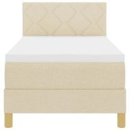 Легло с пружинирана основа с матрак Крем 80 x 200 cm текстил