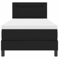 Леглова рамка с матрак Черно 100 x 200 cm Изкуствена кожа