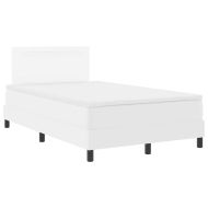 Рамка за легло с матрак с матрак Бяло 120 x 190 cm Изкуствена