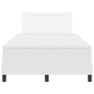 Рамка за легло с матрак с матрак Бяло 120 x 190 cm Изкуствена
