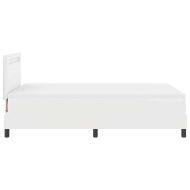 Рамка за легло с матрак с матрак Бяло 120 x 190 cm Изкуствена