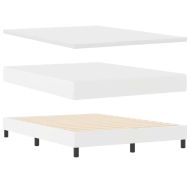 Рамка за легло с матрак с матрак Бяло 160 x 200 cm Изкуствена