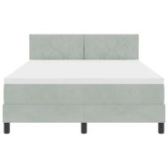 Легло с пружинирана основа Светлосиво 140 x 200 cm Кадифе