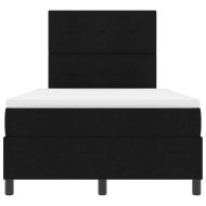 Легло с пружинирана основа с матрак Черно 120 x 190 cm текстил