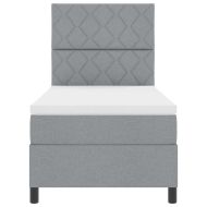 Легло с пружинирана основа Светлосиво 100 x 200 cm текстил