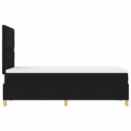 Легло с пружинирана основа с матрак Черно 120 x 200 cm текстил