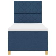 Легло с пружинирана основа с матрак Синьо 100 x 200 cm текстил