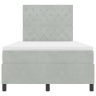 Легло с пружинирана основа Светлосиво 120 x 190 cm текстил