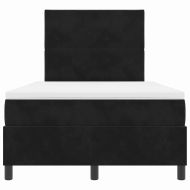 Легло с пружинирана основа с матрак Черно 120 x 190 cm текстил