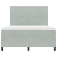 Легло с пружинирана основа Светлосиво 140 x 200 cm текстил