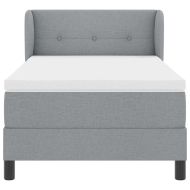 Легло с пружинирана основа Светлосиво 100 x 200 cm текстил