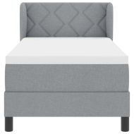 Легло с пружинирана основа Светлосиво 80 x 200 cm текстил