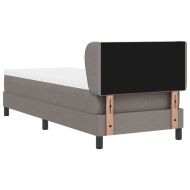 Легло с пружинирана основа с матрак Таупе 80 x 200 cm текстил