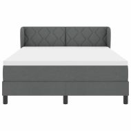 Легло с пружинирана основа Тъмносив 140 x 200 cm текстил