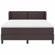 Легло с пружинирана основа Тъмен кафяв 140 x 200 cm текстил