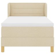 Легло с пружинирана основа с матрак Крем 100 x 200 cm текстил