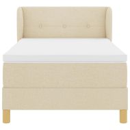 Легло с пружинирана основа с матрак Крем 80 x 200 cm текстил