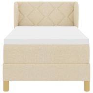 Легло с пружинирана основа с матрак Крем 80 x 200 cm текстил