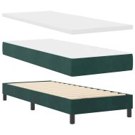 Легло тип Box Spring с матрак тъмно сиво 80x200 см кадифе