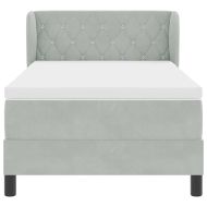 Легло с пружинирана основа Светлосиво 90 x 190 cm Кадифе
