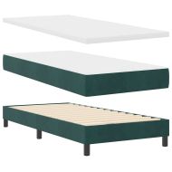 Легло тип Box Spring с матрак тъмно сиво 80x200 см кадифе
