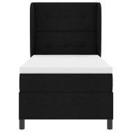 Легло с пружинирана основа с матрак Черно 100 x 200 cm текстил