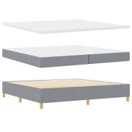 Кутия със спална основа и матрак Тъмен Сив 90x190 см Светлосиво