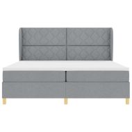 Кутия със спална основа и матрак Тъмен Сив 90x190 см Светлосиво