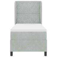 Легло с пружинирана основа Светлосиво 200 x 80 см Полиестер