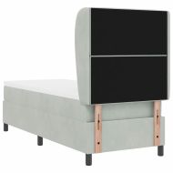 Легло с пружинирана основа Светлосиво 200 x 80 см Полиестер