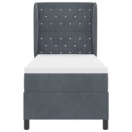 Легло с пружинирана основа Тъмен сив 200 x 80 см Полиестер