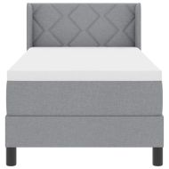 Легло с пружинирана основа Светлосиво 200 x 80 см Полиестер