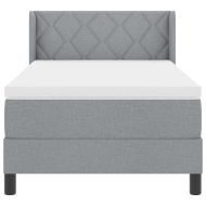 Континентално легло с матрак с матрак Светлосиво 100 x 200 cm