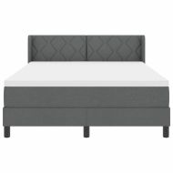 Легло с пружинирана основа Тъмен сив 200 x 140 cm Полиестер