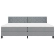 Континентално легло с матрак с матрак Светлосиво 200 x 200 cm