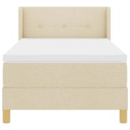 Легло с пружини с матрак с таблото Крем 80 x 200 cm текстил