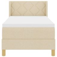 Легло с пружинирана основа с матрак Крем 200 x 80 см Полиестер