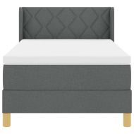 Легло с пружинирана основа Тъмен сив 200 x 90 см Полиестер