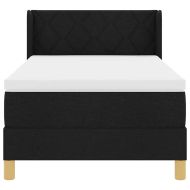 Легло с пружинирана основа с матрак Черно 200 x 90 см Полиестер