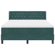 Легло с пружинирана основа Тъмен зелен 190 x 140 см Полиестер