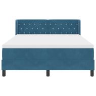 Легло с пружинирана основа Тъмен син 190 x 140 см Полиестер