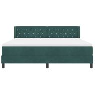 Легло с пружинирана основа Тъмен зелен 200 x 180 cm Полиестер