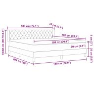 Легло с пружинирана основа Тъмен зелен 200 x 180 cm Полиестер