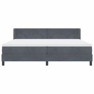 Легло с пружинирана основа Тъмен сив 200 x 200 cm Полиестер