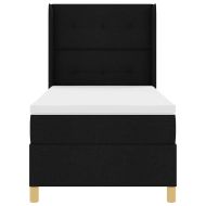 Легло с пружинирана основа с матрак Черно 100 x 200 cm текстил