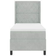 Легло с пружинирана основа Светлосиво 80 x 200 cm Кадифе