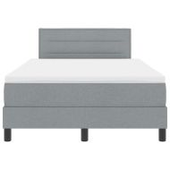 Легло с пружинирана основа Светлосиво 120 x 200 cm текстил